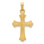 14k Hollow Fleur De Lis Cross Pendant - Image 4
