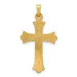 14k Hollow Fleur De Lis Cross Pendant - Image 4