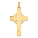 14k Two-Tone Hollow INRI Iona Crucifix Pendent - Image 3
