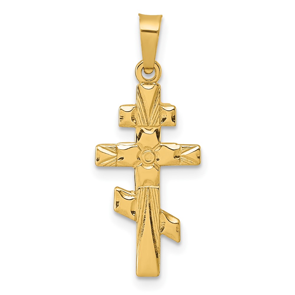 XR2174.jpg 14k Polished Eastern Orthodox Cross Pendant - Image 1