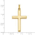 14k Hollow Cross Pendant - Image 3