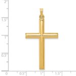 14k Hollow Cross Pendant - Image 3