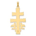 14k Two-tone Cara Vaca Crucifix Pendant - Image 4