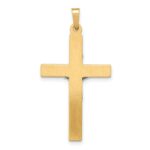 14k Two-tone INRI Hollow Crucifix Pendant - Image 3