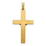 14k Two-tone INRI Hollow Crucifix Pendant - Image 4
