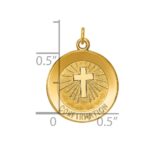 14k Polished and Satin Solid CONFIRMATION with Cross Charm - Image 3