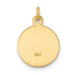 14k Polished and Satin Solid HOLY COMMUNION Round Charm - Image 3