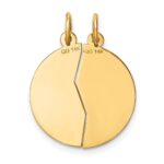 14K MIZPAH COIN 2-piece Round Charm - Image 4
