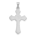 14k White Gold Budded Cross Charm - Image 4