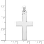 14k White Gold Cross Pendant - Image 3