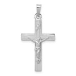 14k White Gold INRI Crucifix Charm