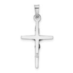 14k White Gold INRI Crucifix Charm - Image 4