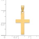 14K Polished Cross Charm - Image 3