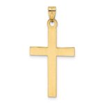 14k Laser Etched Cross Charm - Image 4
