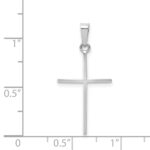 14k White Gold Cross Charm - Image 3