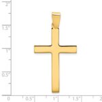 14k Polished Cross Pendant - Image 3