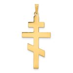 14k Polished Eastern Orthodox Cross Pendant