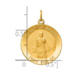 14k Polished and Satin Solid Infant of Prague Medal Round Charm - Image 3