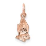 14k Rose Gold Praying Hands Charm - Image 4