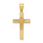 14K Laser Designed Cross Pendant