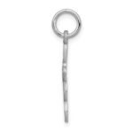 14K White Gold Loop with Center Heart Cross Charm - Image 2