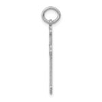 14K White Gold Laser Designed Cross Pendant - Image 2