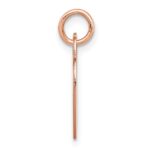 14k Rose Gold Plain .018 Gauge Small Engraveable Heart 15x12mm Disc Charm - Image 2