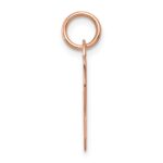 14k Rose Gold Plain .027 Gauge Engraveable Heart 18x19mm Disc Charm - Image 2