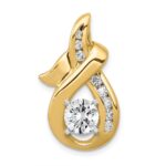 14k Peg-set A Diamond Semi-Mount Slide Fits up to 6mm Regular/8mm Fancy or Reversible Omega