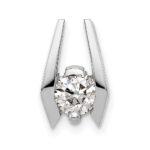 14k White Gold Complete AA 5.25mm Diamond Slide Fits up to 3mm Fancy or Reversible Omega Only
