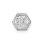 Sterling Silver Rhodium Non-enameled Attachable Emblem Medical Charm