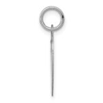 14k White Gold Etched Design .013 Gauge Engravable Heart 18x15mm Disc Charm - Image 2