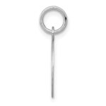 14k White Gold Plain with Zig-Zag Edge .018 Gauge Round Engravable 13mm Disc Charm - Image 2