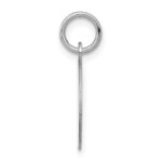 14k White Gold Plain with Grooved Edge .013 Gauge Round Engravable 13mm Disc Charm - Image 2