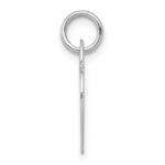 14k White Gold Plain .011 Gauge Engravable Heart 15x12mm Disc Charm - Image 2