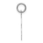 14k White Gold Plain Medium.011 Depth Facing Right Engravable Boy Charm - Image 2