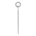 14k White Gold Plain .027 Gauge Engravable 30x16mm Dog Tag with Notch Disc Charm - Image 2