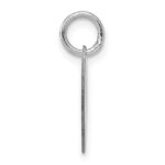 14K White Gold Plain .018 Gauge Engravable Heart 15x14mm Disc Charm - Image 2