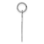 14K White Gold Plain .011 Gauge Engravable Heart 20x18mm Disc Charm - Image 2