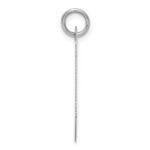 14k White Gold Plain .009 Gauge Engraveable 23x14mm Dog Tag Disc Charm - Image 2