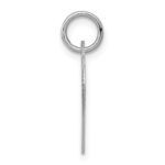 14k White Gold Plain .018 Gauge Engraveable Heart 16x18mm Disc Charm - Image 2