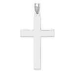 14k White Gold Polished Cross Pendant