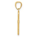 14K Polished 3D Heart Key Charm - Image 2