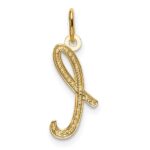 14k Yellow Gold Letter L Initial Charm - Image 3