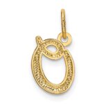 14k Yellow Gold Letter O Initial Charm - Image 3