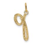 14k Yellow Gold Letter P  Initial Charm - Image 3