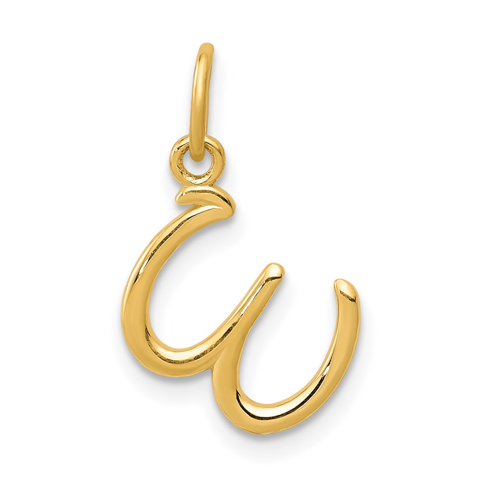YC1060W.jpg 14k Yellow Gold Letter W Initial Charm - Image 1