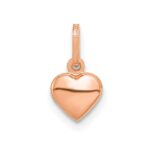 14K Rose Gold Polished 3-D Puffed Heart Charm - Image 4