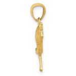14k Yellow Gold Textured Kangaroo Pendant - Image 2