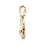 14k Yellow and Rose Gold CZ Children's Butterfly Pendant - Image 2